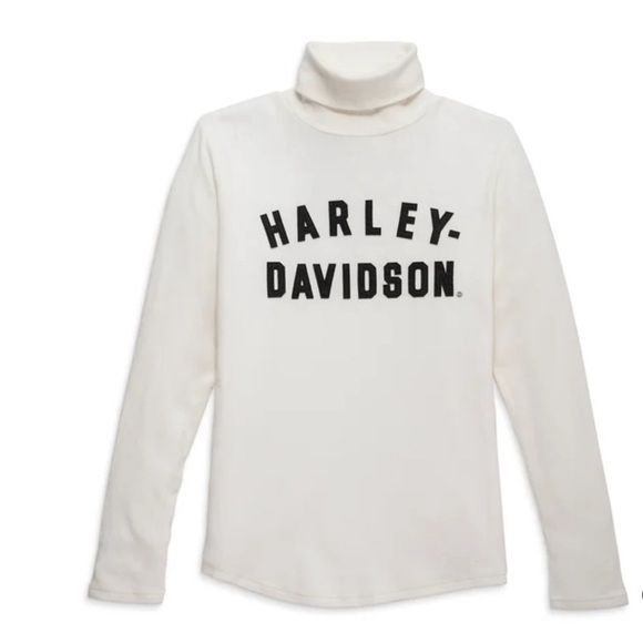 Harley-Davidson Tops - NWT Harley Davidson, Women's Milwaukee Rib Turtleneck, XL in White